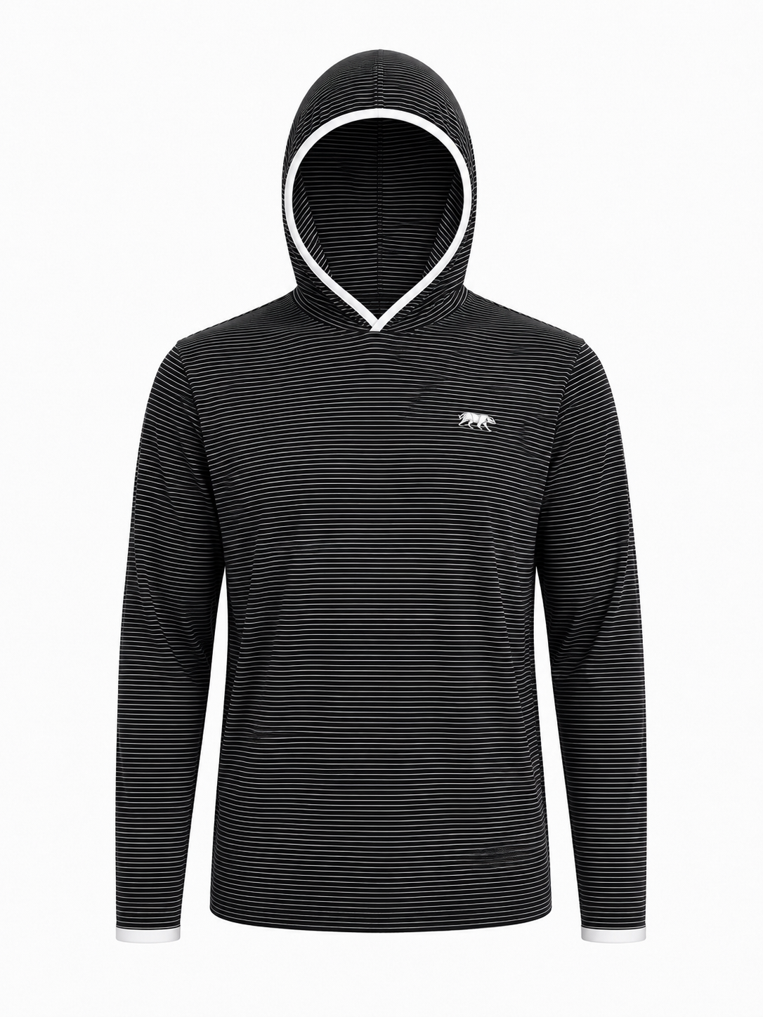 The Striped Hoodie - Black