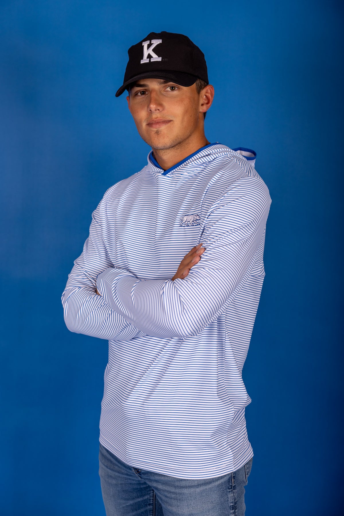 The Striped Hoodie - White