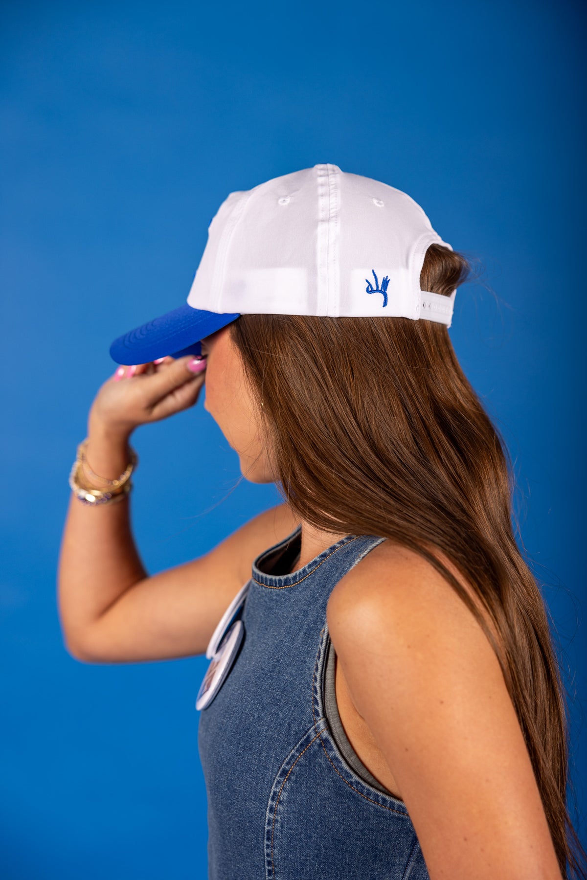 Power K Dad Hat - White/Blue