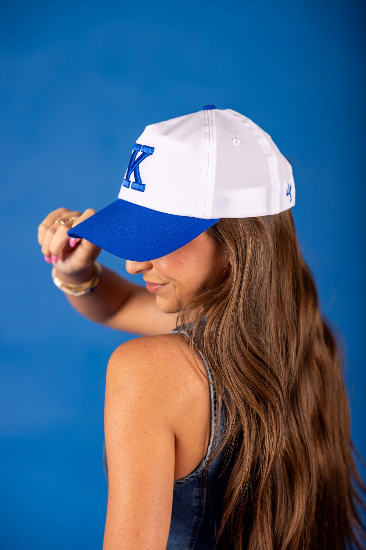 Power K Dad Hat - White/Blue